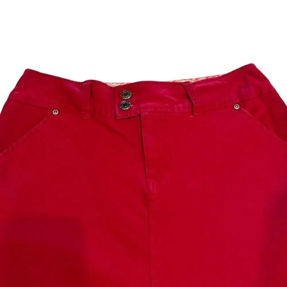 Crazy Horse Women's‎ Mid Length Skirt w/ Pockets Deep Red Size 6